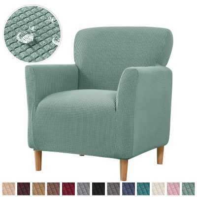 ▨ Elastic Armchair Cover Water Repellent Single Sofa Slipcover Polar Fleece Single Small Chair Seater Sofa Covers Home Club Hotel