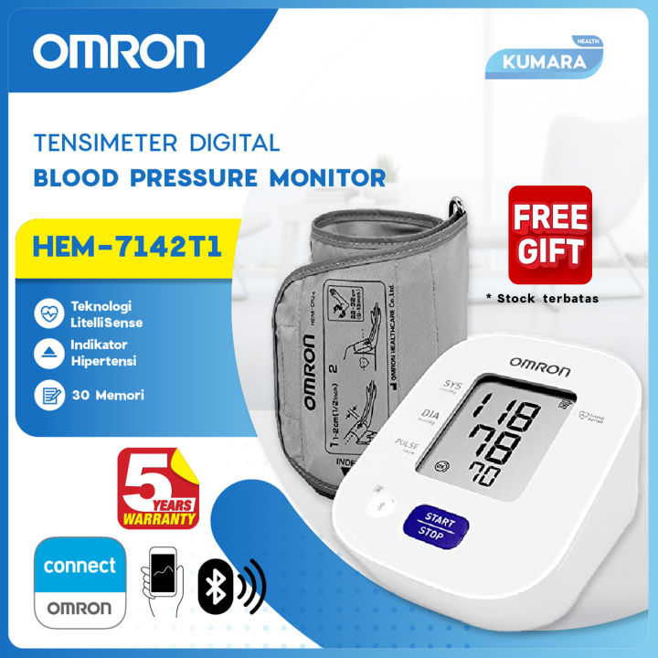 Omron HEM 7142T1 Digital Bluetooth Blood Pressure Monitor with