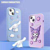 เคสมือถือลาย Hello Kitty Santio Kuromi Cinnamonroll Lminous เคสโทรศัพท์สำหรับ14 13 12 Pro Max Xr Xs Max X กล่องกันกระแทก Y2k เด็กผู้หญิง