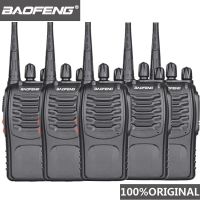 เครื่องรับส่งสัญญาณวิทยุวิทยุสื่อสาร PTT 5ชิ้นวอล์คกี้ทอล์คกี้ UHF BF-888S วิทยุสื่อสารพกพาสะดวก BF 888S 5W Wolki Tolki 888 CB