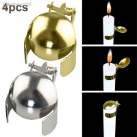 4 Pcs Candle Snuffer Automatic Candle Wick Flame Extinguisher Metal Candle Extinguisher for Putting Out Candle Flame Safely Gold