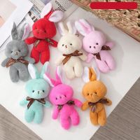 【CC】 Soft Stuffed rabbit Dolls Chain Wedding Xmas Decoration Gifts Kids Keychain Pendant