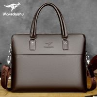 Mark the kangaroo leather handbag shoulder inclined bag men bag is mens business briefcase capacity of mens bags