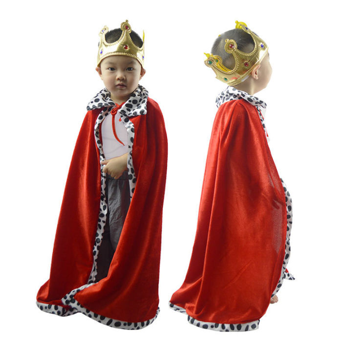 Fast Shipping Kids Girls Boy Children Halloween Party Performance Cosplay  Costume Props King'S Cloak Children Crown Birthday Gift | Lazada Ph