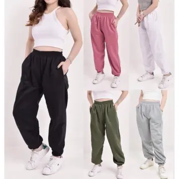 Women Casual Harem Pants Loose Jogging Sports Trousers With Pockets