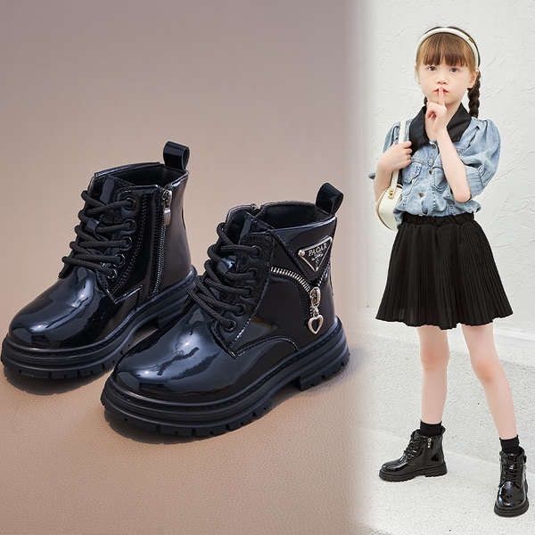 รองเท้าบูทเด็กผู้หญิง-girls-martin-boots-spring-autumn-2023-รองเท้าบูทเดี่ยวใหม่รองเท้าบูทสั้นหญิงอังกฤษแสดงรองเท้าบูทเด็กผู้ชายรองเท้าหนังขนาดเล็ก