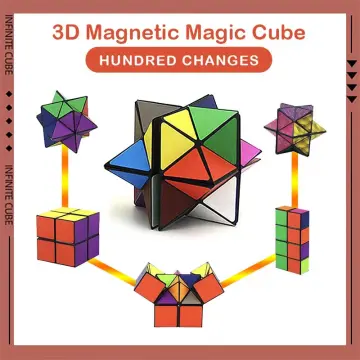 Star Cube Magic Cube 2 em 1 Set, Yoshimoto Cube Infinity Magic 3D