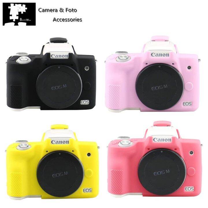 กระเป๋ากล้องป้องกันผิว-m50ii-เกราะซิลิโคนแบบนิ่มสำหรับ-canon-eos-m50-mark-ii