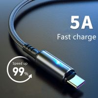 Kabel USB Tipe C 5A Pengisi Cepat Kabel USB C Untuk เหมาะสำหรับ Huawei ที่เหมาะกับ Xiaomi 12เหมาะสำหรับ Samsung S21 Pengisian Cepat 3.0 Kabel USB Possel