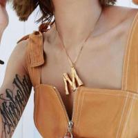 Letter Necklace Hot New Fashion Jewelry Hyperbole Big English Letter Pendant Gold Chain Dangle Necklace For Women Gift
