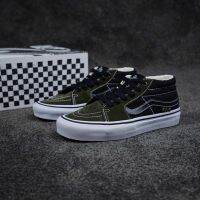 Vans SKATE GROSSO MID PRO รองเท้าสเก็ตบอร์ดลําลอง แนวสตรีท ย้อนยุค สีเขียวมิดไนท์ 1692 dhv