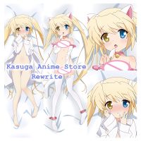 【hot】✇☫♕ Rewrite Dakimakura Pillowcase Anime Hugging Fullbody 2Way Peachskin Fabric 2 Sided Printed Cover