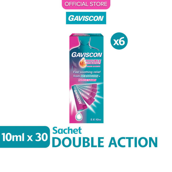 Gaviscon Double Action Sachet (10ml x 30) Lazada