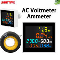 SPM004 AC50-450V ดิจิตอลแอมป์มิเตอร์โวลต์มิเตอร์เฟสในครัวเรือนดิจิตอลจอแสดงผลแรงดันไฟฟ้าความถี่ Power Factor ไฟฟ้า Multifunctional ไฟฟ้าเมตร