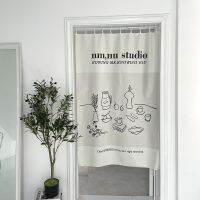 【YD】 Door Curtains Study Room Partition Piece Noren for Half-Curtain No Hole