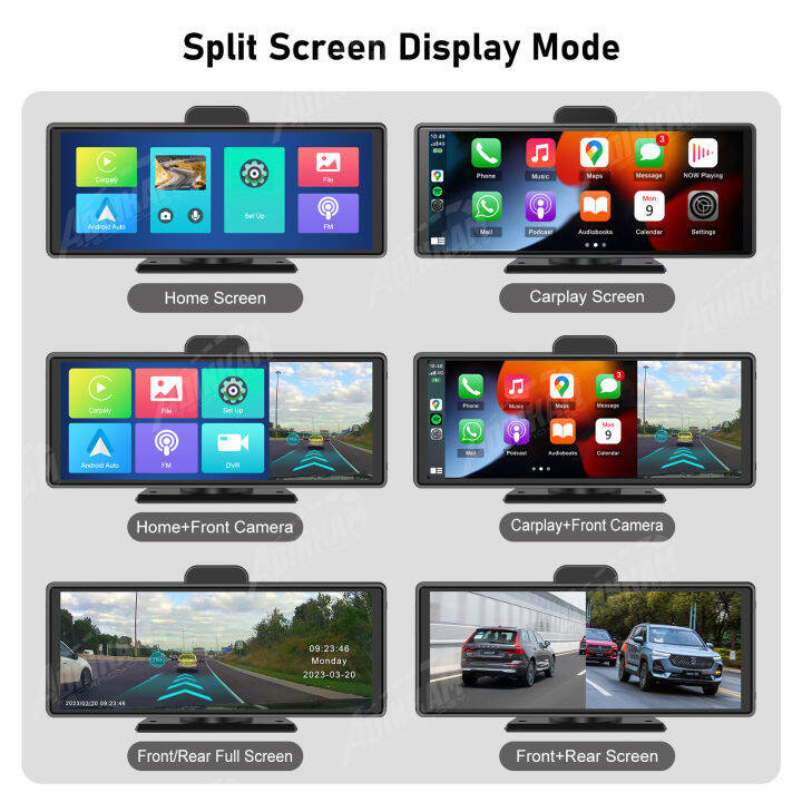 OnDash Video 10.26 Center console dash cam 4K highdefinition dual