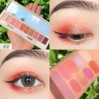 FOCALLURE อายแชโดว์พาเลท 10 เฉดสี 4 เนื้อพาเลทพร้อมแปรงคู่และกระจก