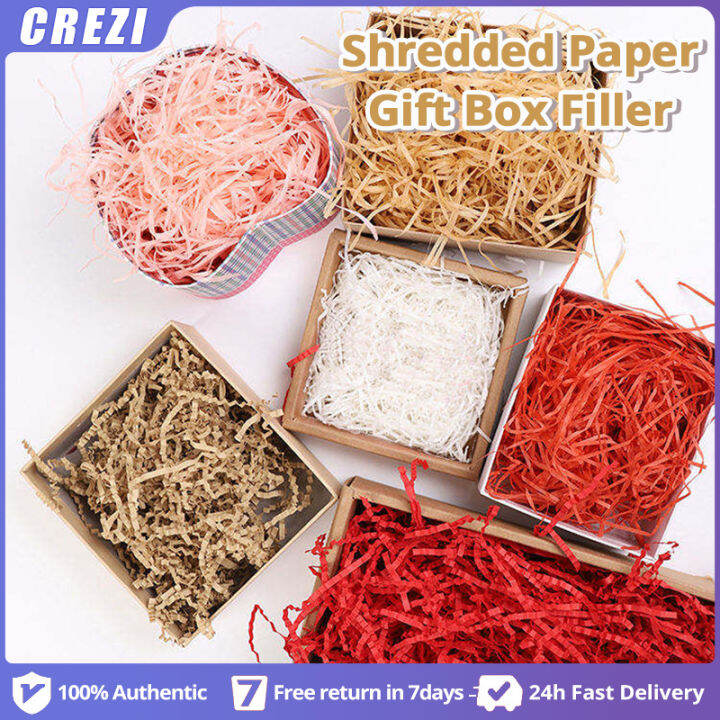 Shredded Paper Gift Box Filler，100g/Bag Decorative Crinkle Cut Paper