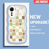 เคส JIUMOO สำหรับ Vivo Y16 Y35 5G Y56 5G เคสแฟชั่นลายรอยยิ้มดีไซน์ใหม่สุดสร้างสรรค์เคสโปร่งใสลายกล้องถ่ายรูปซิลิกาเจลฝาครอบป้องกัน Colour Wave ชายแดนเคสมือถือกันกระแทกแบบใสนิ่ม