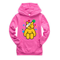 Pudsey เสื้อสเวตเตอร์ลายหมี,เสื้อฮู้ดเด็กแขนยาว2-16ปีมีกระเป๋าเด็กหญิงเด็กชายผ้าฝ้าย65% + โพลีเอสเตอร์35% ไฟเบอร์0000น่ารักสำหรับฤดูใบไม้ร่วง