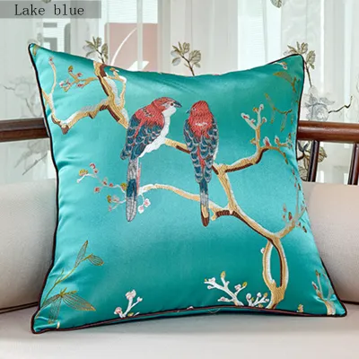 Chinese embroidered decorative cushions flower cushion cover sofa cover pillow
