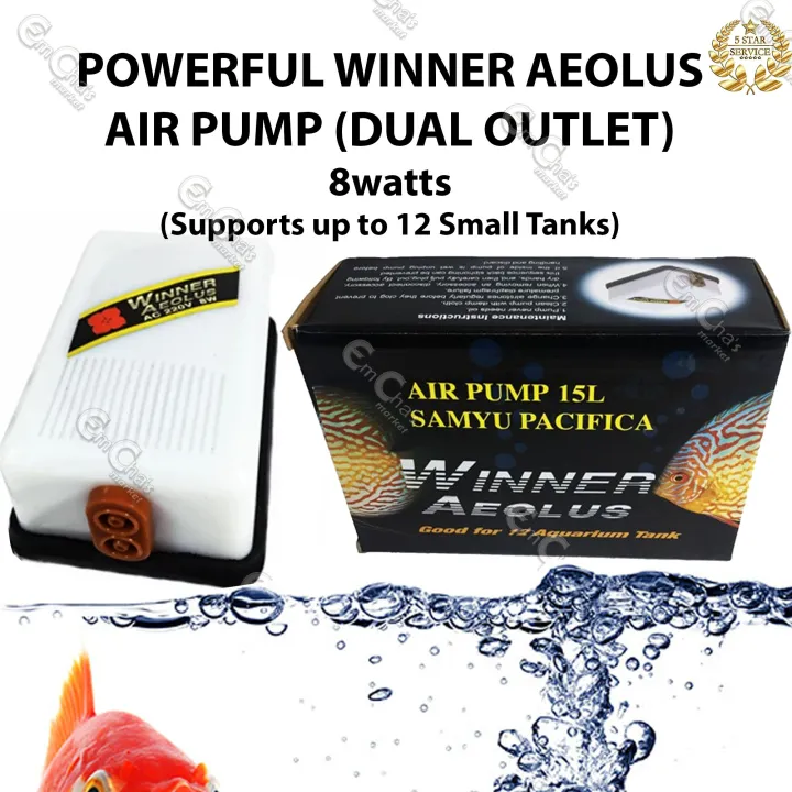 Powerful Air Pump Aeolus Winner for Multiple Tanks (Supports up to 100
