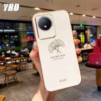 YBD 2022ดีไซน์ใหม่เคสสำหรับ Vivo โทรศัพท์ Y02 Y02A Y02T แม่นยำเคสกล้องเคสมือถือชุบโลหะแปะก๊วยด้วย