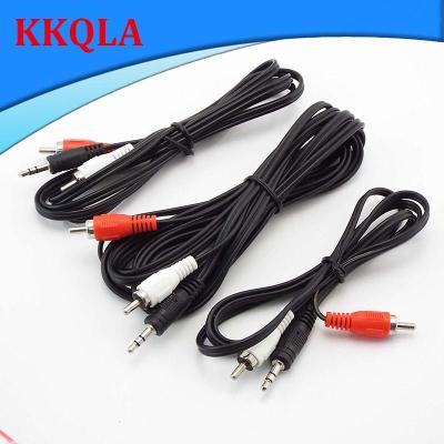 QKKQLA 3.5Mm 1/8" Jack Mini Plug To 2 Rca Male Stereo Splitter Connector Phono Audio Speaker Adapter Cable
