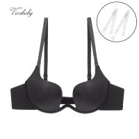 Fashion Backless Bra Invisible Linger Push Up Women Clear Strapless C D Cup Deep Bra Adjustable Underwear Comfortable Bralette