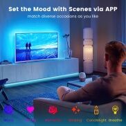 Dây Led Nháy Theo Nhạc 5050 điều khiển bằng điện thoại chống nước trang