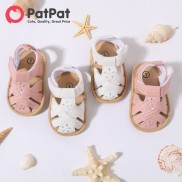 PatPat Shoes Giày Bệt Cho Bé Trai Bé Gái Tập Đi Có Lỗ Màu Trơn