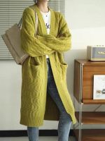 【HOT】☃❖♂ Womens Thick V-neck Cashmere Cardigans Outerwear 2023 New And Knitted Sweater Coat Trend