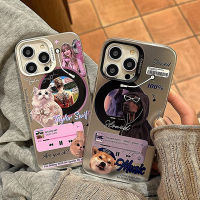 เคสโทรศัพท์แผ่นซีดีคู่ที่สร้างสรรค์เข้ากันได้กับ IPhone14 13 12 11 Pro Max X XS ฝาหลัง TPU นุ่มกันกระแทกเรียบ