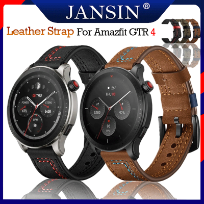 สาย สําหรับ Amazfit GTR 4 สายนาฬิกาข้อมือหนังแท้ แบบเปลี่ยน สายนาฬิกา amazfit gtr 4 Smart watch