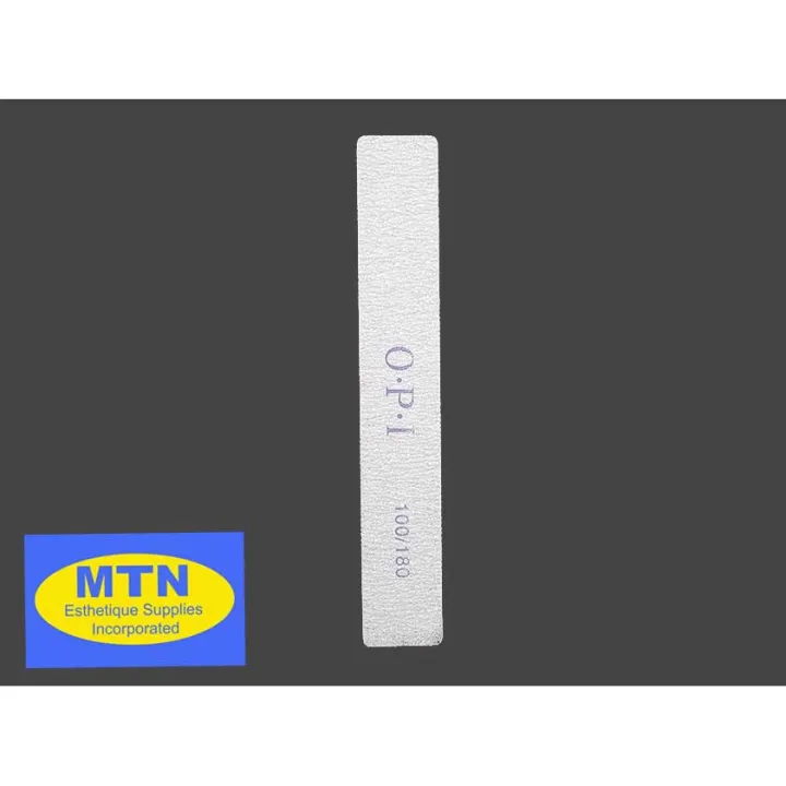 9c{Nail File O.P.I 100/180 Rectangle, White | Lazada PH
