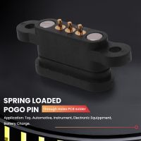 5 Pairs Spring Loaded Magnetic Pogo Pin Connector 3 Positions Magnets Pitch 2.3MM Through Holes Male Female Probe