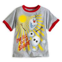 Disney Olaf Ringer Tee for Boys - Gray (Size4)