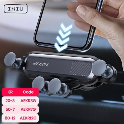 INIU Gravity Car Phone Holder Universal Air Vent Mount Support GPS Stand For iPhone 12 11 6 8 7 Xiaomi Redmi Samsung  Huawei LG Car Mounts