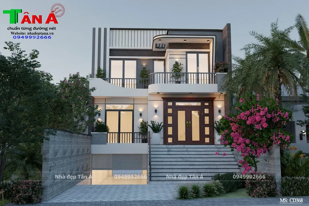 Thiết kế nhà đẹp 2 tầng hiện đại tại Quảng Ninh | Lazada.vn