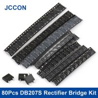 80Pcs/Lot DB207S Rectifier Bridge SOP-4 Patch Bridge Stack 2A1000V Bridge Stack 8Values x 10Pcs Assorstment Kit