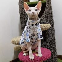 ZZOOI Snowflake Turtleneck Sphinx Hairless Cat Hoodies Clothes Light velvet High collar Cat Base coat Winter Devon Cat kitten Costume