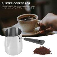 Stainless Steel Butter and Coffee Warmer,Turkish Coffee Pot,Mini Butter Melting Pot and Milk Pot with Spout