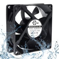 【YD】 SXDOOL 80mm 12V  IP68 Cooling Fan80X80X25mm Speed CFM 3600RPM for Computer Chassis Cabinets Cooler