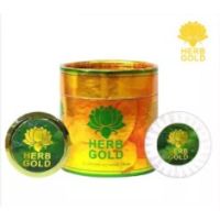 ? HERB Gold โกลด์ ครีมสมุนไพร ( ชุดมินิ ) ขนาดใหม่ครีม 10 กรัม สบู่ 1ก้อน [ ความสวยและความงาม ]