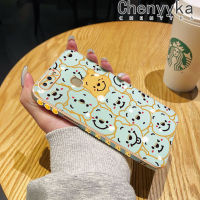 เคส Chenyyyka สำหรับ OPPO A12เคส A11k A5s A7 A12s ช้อนส้อมมีดหมีพูห์ลายการ์ตูนวินนี่ใหม่กันกระแทกขอบสี่เหลี่ยมเคสมือถือเคสซิลิโคนนิ่มฝาหลังแบบเต็มเคสกันกระแทกกล้อง