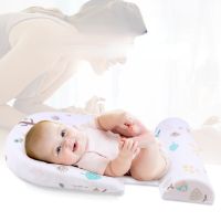 ZZOOI Baby Prevent Spit Milk Slope Cushion Pillow Newborn Memory Pillow Side Feed Choke Milk Pillows Breathable Anti-skidding