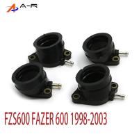 4 Piece Motorcycle Carburetor Carburateur Intake Manifold Joint Boot 5DM-13586-01 For Yamaha FZS600 FAZER FZS 600 1998 - 2003