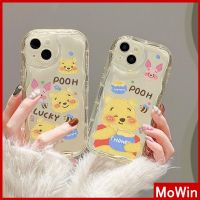 ❅ Mowin - เข้ากันได้สำหรับ เคสไอโฟน เคสไอโฟน11 เคส iphone 11 สำหรับ iPhone 14 Pro Max เคสไอโฟน 3D ขอบโค้งคลื่นใสเคส TPU ถุงลมนิรภัยกันกระแทกฝาครอบกล้องหมีน่ารักเข้ากันได้กับ iPhone 13 Pro max 12 Pro Max 11 xr xs max 7 Plus 8