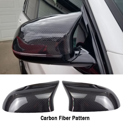 ออโต้คาร์กระจกมองหลังด้านข้างครอบตัดสำหรับ BMW X3 X6 F26 X4 F15 F25 2014-2018คาร์บอนไฟเบอร์สไตล์