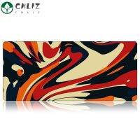 CHLIZ Mice Mat, Non-Slip Gaming Mouse Pad, 35.4 X 15.7 Inch Line Pattern Colorful Large Desk Mat for Home